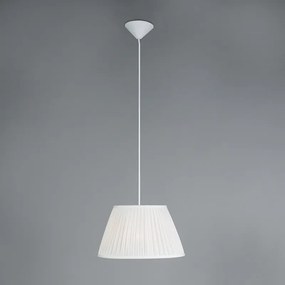Retro závesné svietidlo biele 35 cm - Plisse