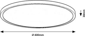 Rabalux 75083 - LED kúpeľňové stropné svietidlo LAUTREC 24W/230V, priemer 40 cm, IP44, hnedé