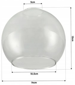 BERGE Nastaviteľné LED stropné svietidlo 3x E27 sklenená guľa
