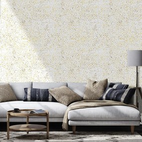 Tapeta zlaté bodky na bielom pozadí