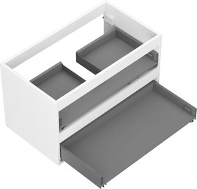 Mexen Box-A, závesná skrinka 80 cm, 2 zásuvky, biela matná, 91AX0-0800-470-2-01