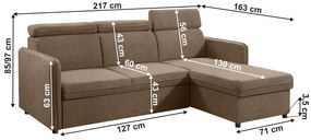 Rozkladacia sedacia súprava Atres (enjoy new 37) (P). Vlastná spoľahlivá doprava až k Vám domov. 1063791