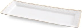 Dekorstudio Dekoratívna keramická misa OLIVIA 39 x 15 cm, biela