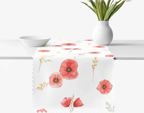Goldea behúň na stôl teflónový - vlčie maky 50x180 cm