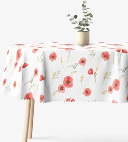 Goldea oválny teflónový obrus - vlčie maky 140 x 240 cm