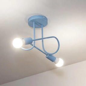 Prisadený luster OXFORD 2xE27/15W/230V modrá