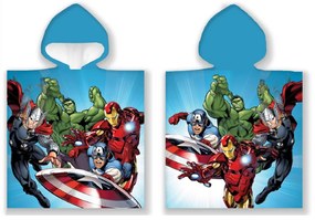 Carbotex Detské pončo 50x110 cm - Avengers Super Heroes