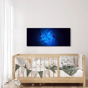 Moderný obraz modrej abstrakcie (120x50 cm)