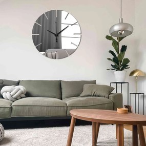 Hodiny na stenu z plexiskla farebné - APLEND: Šedá kovová Ral 7005 Strieborné ručičky 30 cm 4220-70063 X0106