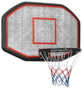 Basketbalová doska čierna 109x71x3 cm polyetén 93665