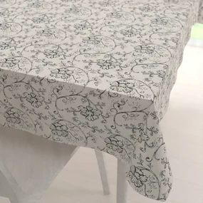 Biante Dekoračný obdĺžnikový obrus Leona LN-014 Popínavé kvety na režnom 80x120 cm