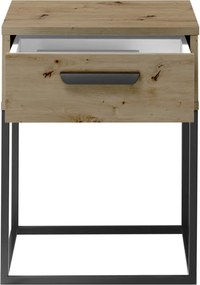 Nočný stolík s 1 zásuvkou Suna, dub artisan
