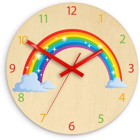 Dětské nástěnné hodiny Ami Duha 30 cm vícebarevné