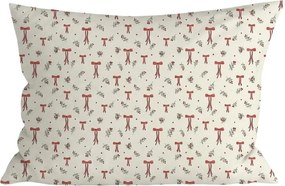 Polybavlnená obliečka na vankúš HOLLY BOWS POLY 50x70 cm, farebná