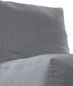 Sedací vak v tvare kresla - jednofarebný farba produktu sivá látka zapletaná