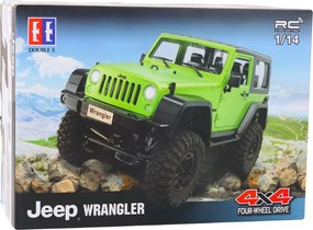 Double E Diaľkovo ovládaný off-road RC Jeep Wrangler Rock Crawler zelený 1:14