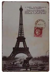 Ceduľa Pariž - Eiffelova veža