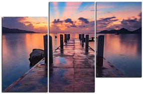Obraz na plátne - Krásny západ slnka nad jazerom 1164D (105x70 cm)