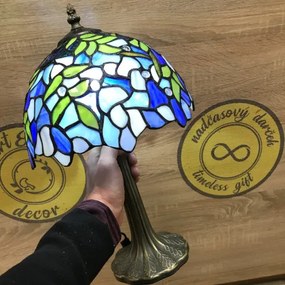 Vitráž lampa tiffany 40*Ø25 WISTERIA