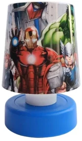 LED detská nočná lampička AVENGERS 11 cm modrá