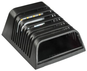 Ecolamp Exteriérové solárne nástenné LED svietidlo Strip, 1x LED 0,12w, čierna