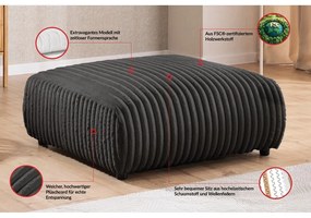 Tmavosivá menčestrová podnožka Justin – Ropez