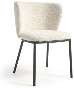 Biele čalúnené jedálenské kreslo Ciselia – Kave Home