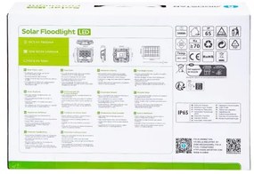 Aigostar - LED Stmievateľný solárny reflektor LED/100W/3,4V IP65 + DO