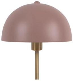 Ružová stolová lampa s detailmi v zlatej farbe Leitmotiv Bonnet