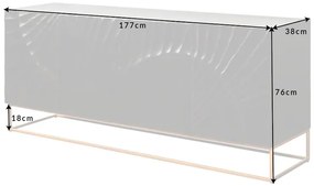 Dizajnová komoda Zorpi 177 cm – masívne mangové drevo / čierna