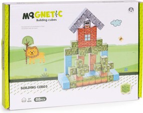 MULTISTORE Magnetické kocky 88 dielov – farebná stavebnica pre deti 3+