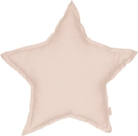 Mini ľanový vankúš hviezda púdrovo ružová 36 cm
