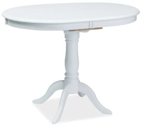 Rozkladací jedálenský stôl 100-129 cm Dani (biela + biela) (pre 4 až 6 osôb). Akcia -13%. Vlastná spoľahlivá doprava až k Vám domov. 1050093