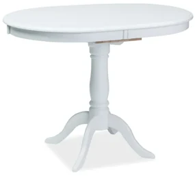 Rozkladací jedálenský stôl 100-129 cm Dani (biela + biela) (pre 4 až 6 osôb). Akcia -13%. Vlastná spoľahlivá doprava až k Vám domov. 1050093