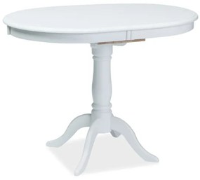 Rozkladací jedálenský stôl 100-129 cm Dani (biela + biela) (pre 4 až 6 osôb). Akcia -6%. Vlastná spoľahlivá doprava až k Vám domov. 1050093