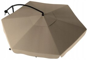 Záhradný skladací slnečník LEVI 300 cm, béžovo-hnedý + obal zdarma