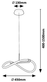 Rabalux 72252 - LED Luster na lanku SERENA LED/15W/230V 4000K
