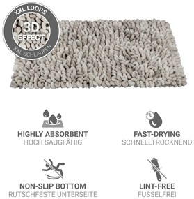 Sivobéžová textilná kúpeľňová predložka 60x90 cm Lerici – Wenko