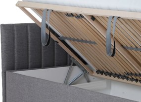 Posteľ s univerzálnym čelom Dafne 110x200 cm, holubia šedá tkanina