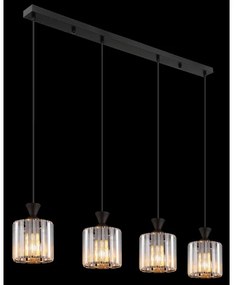 Globo 15742-4 - Luster na lanku JORDANA 4xE27/60W/230V čierna