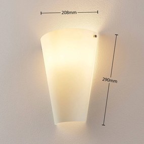 Nástenné svetlo z opálového skla Alia pre E14-LED