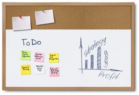 Combi Board whiteboard / korok 60 × 90 cm, biela