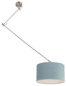 Moderné závesné svietidlo oceľové s tienidlom minerálne 35 cm - Blitz I.