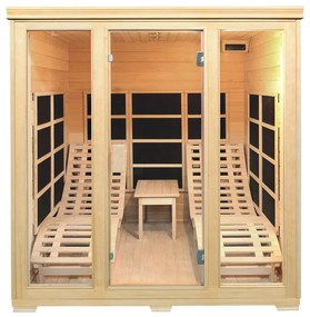Juskys Infračervená sauna/ tepelná kabína Billund s dvojitým vykurovacím systémom a drevom Hemlock