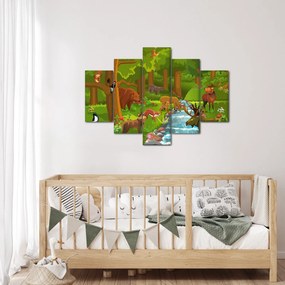 Detský obraz so zvieratkami (150x105 cm)