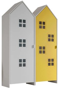 Žlto-biela detská šatníková skriňa 115x171,5 cm CASAMI BRUGES – Vipack
