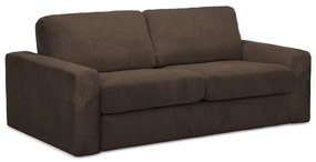 Hnedá menčestrová rozkladacia pohovka 195 cm Nona – Makamii