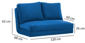 Pohovka futon Tilda (Modrá). Vlastná spoľahlivá doprava až k Vám domov. 1072564