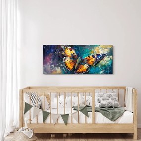 Obraz - Motýľ, olejomaľba (120x50 cm)