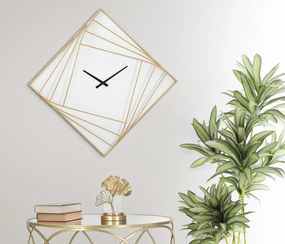 Nástenné hodiny Línia 85 cm zlaté/biele
